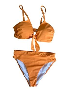 Swimsuits For All Bikini Orange Size 8/Medium